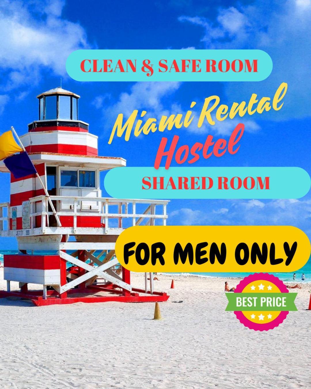 203 Miami Shared Rooms For Men Central Comfortable, Affordable Esterno foto